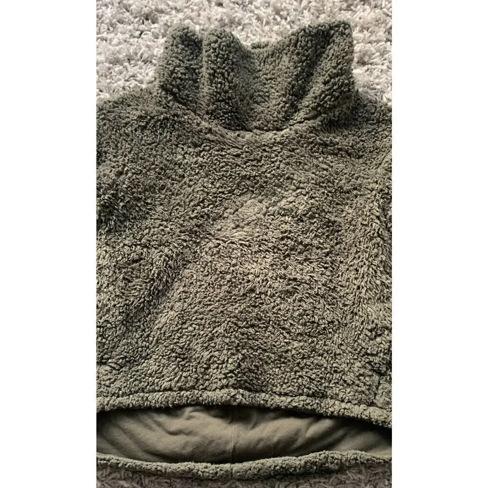 Lululemon Warmth Restore Sherpa olive green SWEATSHIRT SWEATER XS S